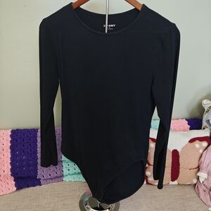 Old Navy Women's Black Long Sleeve Bodysuit